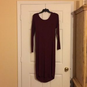 BodyCon wine color dress.  Size Large.